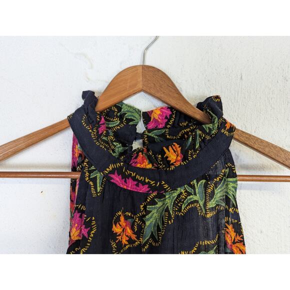 Rachel Roy Floral Romper Womens Medium Colorful Tropical Resort Breezy Summer - Picture 4 of 10